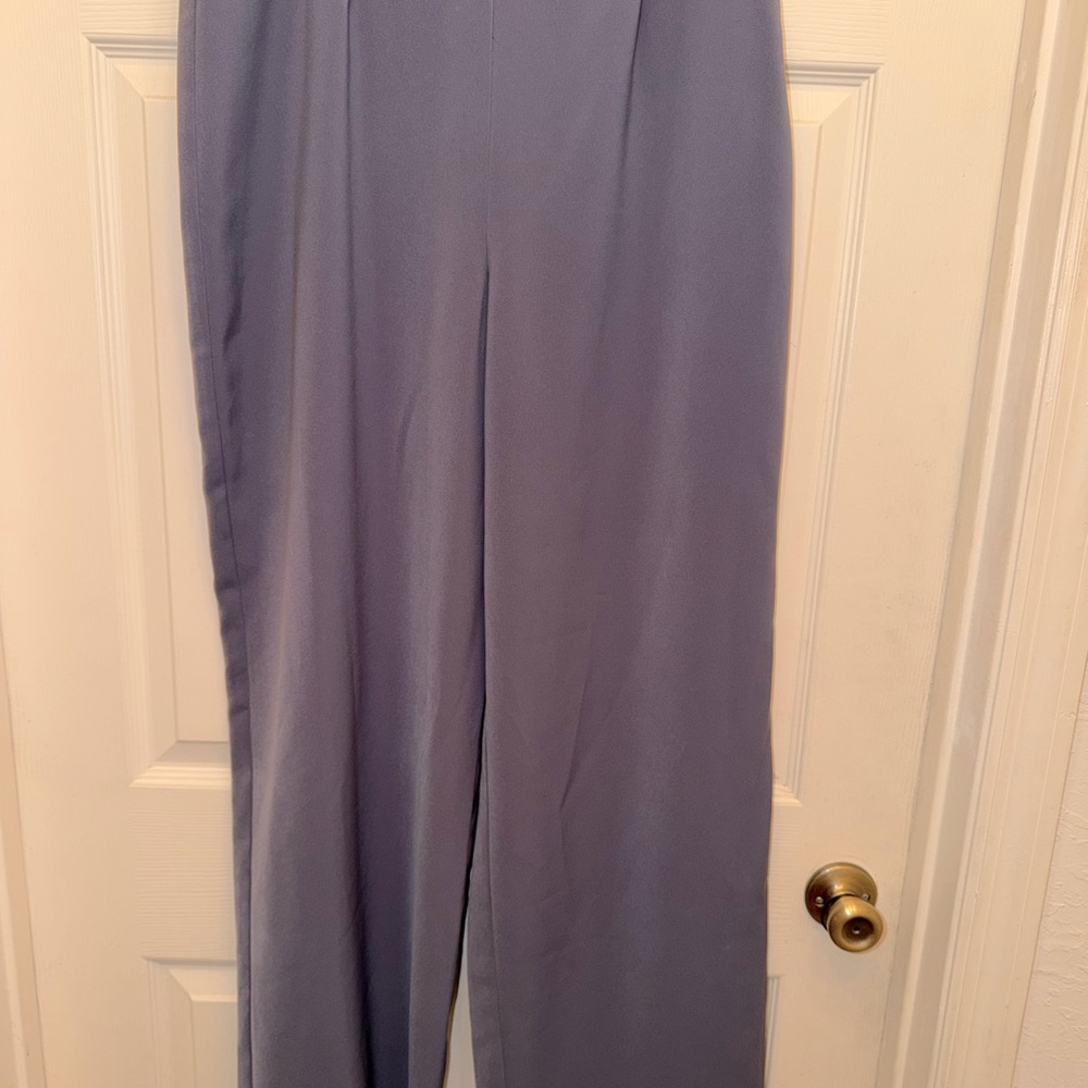 AMANDA SMITH DRESS PANTS Dove Gray Barrel Leg SZ 16